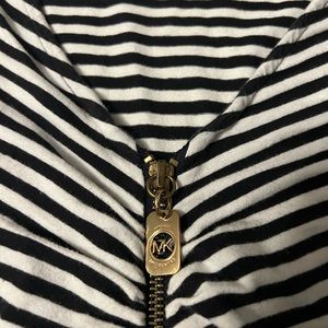 Black and white Michael Kors long sleeve top